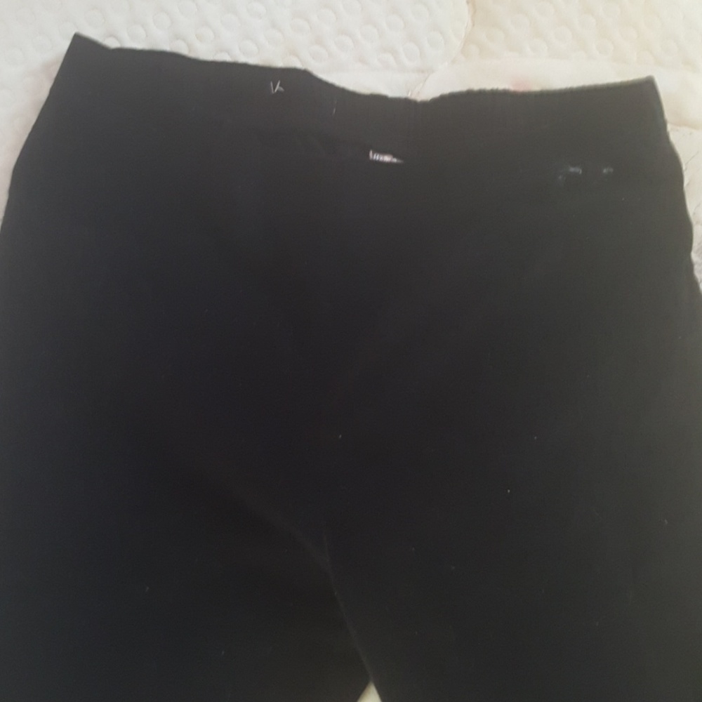 Black fuzzy pants with elastic